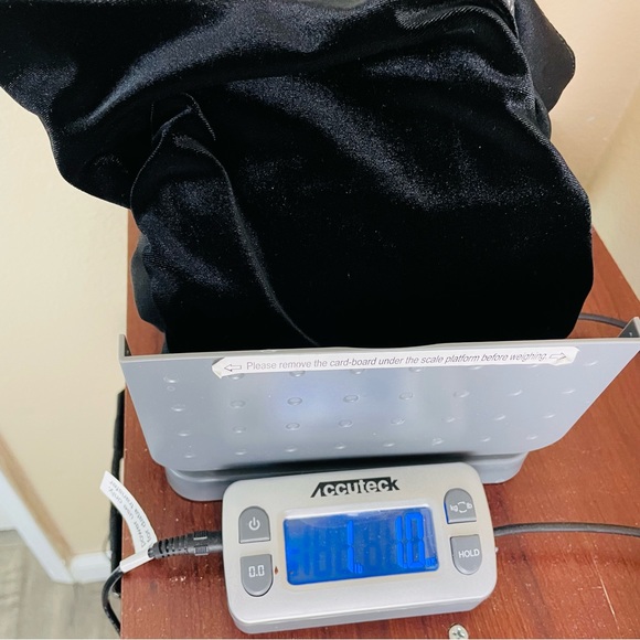 Tahari 6P Black Midi Dress Woman Dots 3/4 Sleeve Rhinestone Evening Party Velvet - Picture 13 of 14